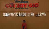 加密货币持续上涨
，比特币突破12.26万美元