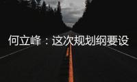 何立峰：这次规划纲要设置了5个方面20项主要指标