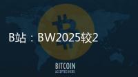 B站：BW2025较2024年上涨15万人次