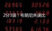2分3误
！布朗尼失误比得分多！空篮脱手，抛投三不沾，全程五大囧